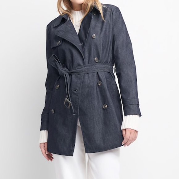 gap denim trench coat